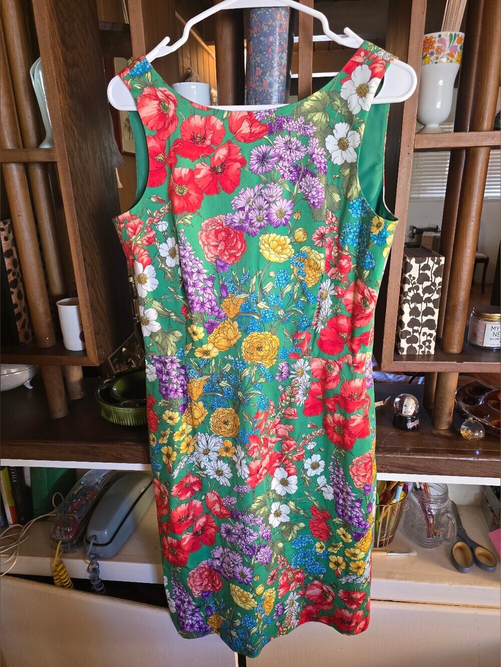 Brooks Brothers Vibrant Green Floral Dress